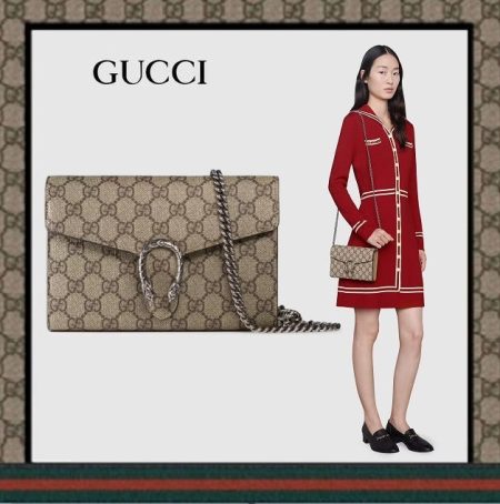GUCCI【グッチ】春夏★ディオニュソス·GGスプリーム チェーンウォレット-選べる5色