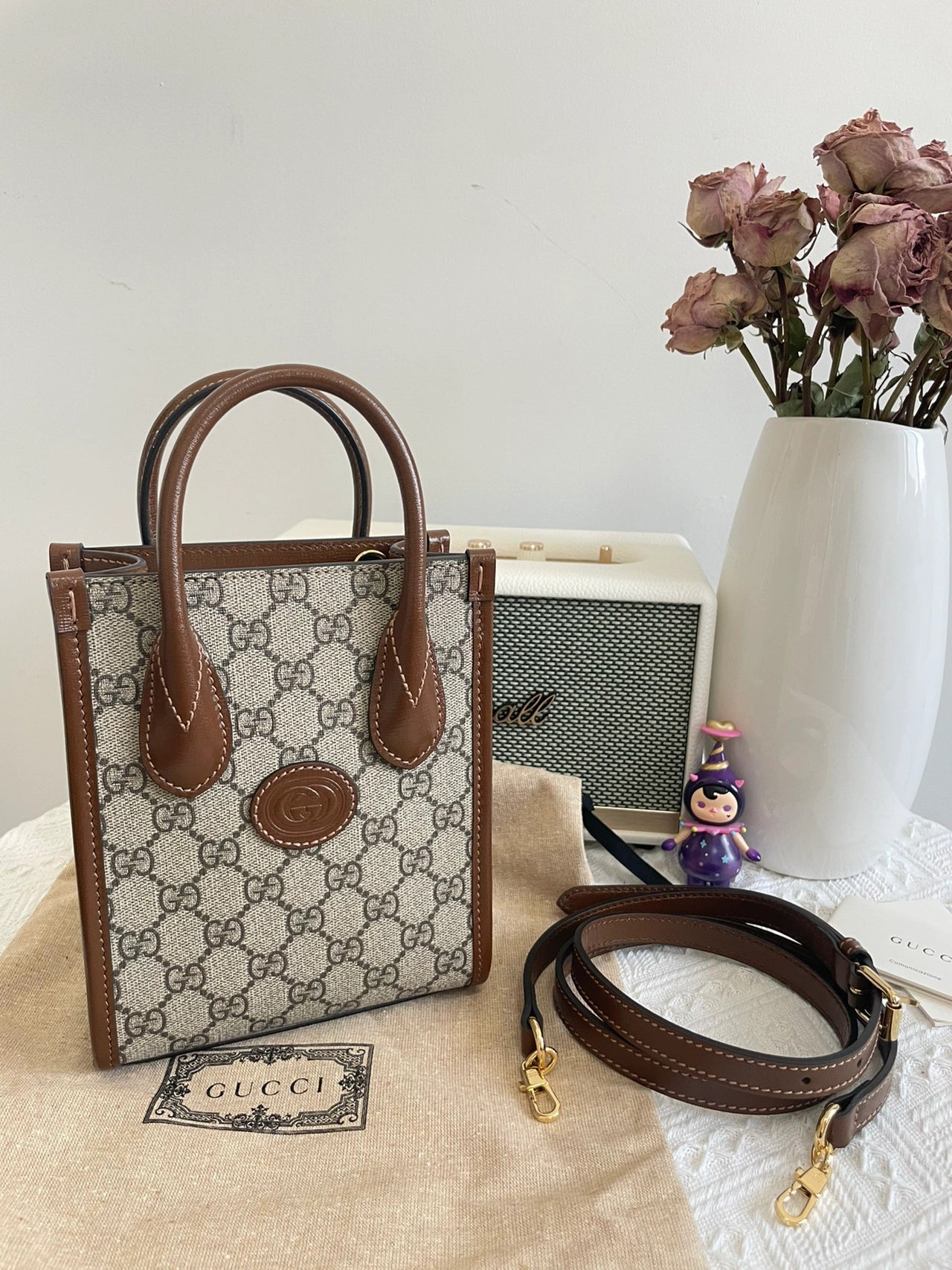 GUCCI【グッチ】人気♥ インターロッキングG付き ミニトートバッグ